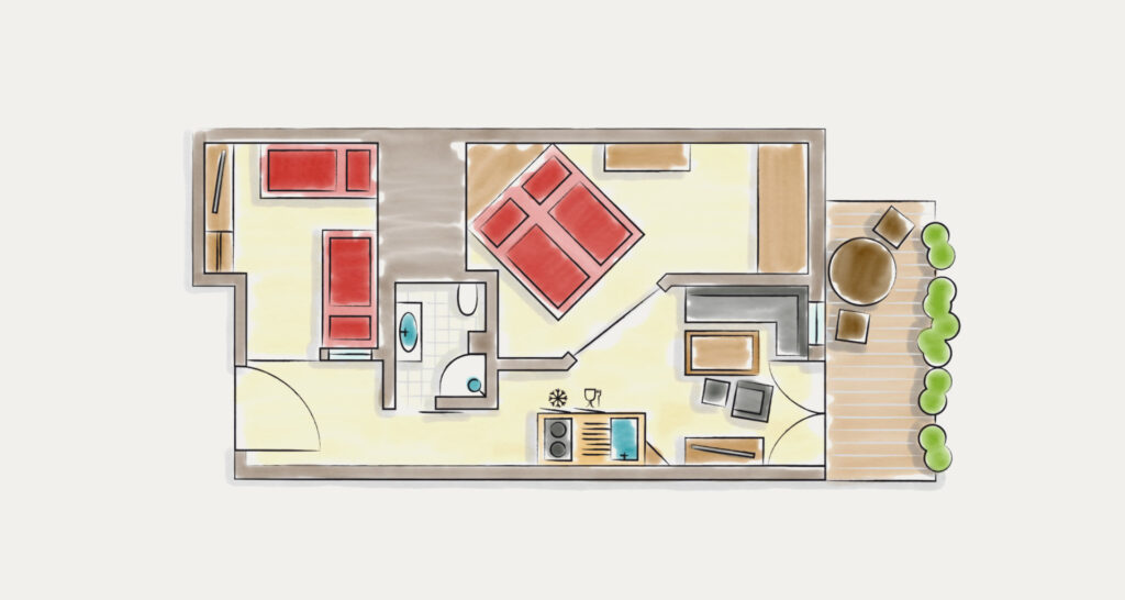 Grundriss Ferienwohnung Nr. 9