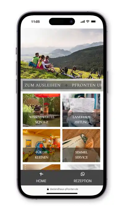 Digitale Gästemappe für ihre Mobilgeräte